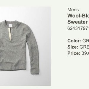 Wool blend Henley Sweater